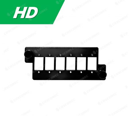 HD Type Optical Patch Panel Unloaded 6 Port Adaptor Plate for MTP/MPO Adaptor - CRXCabling High Density Optical Patch Panel MTP/MPO Adaptor Plate